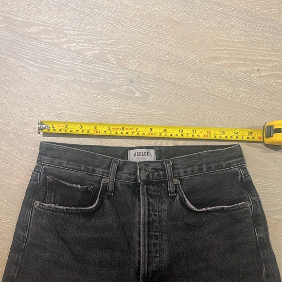 Like new AGOLDE Black 90's Crop Jeans - Picture 11 of 13